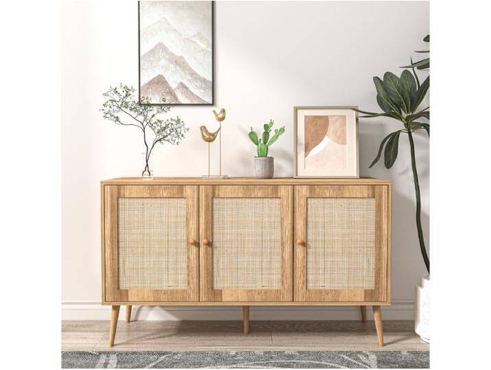 Buffet aus Holz und Rattan 3 Türen 120 cm CANGE Ecksofa mit 4 Plätzen Dunkelgrau Buffet aus Holz und Rattan 3 Türen 120 cm CANGE Ecksofa mit 4 Plätzen Dunkelgrau von Kauf-Unique Marketplace