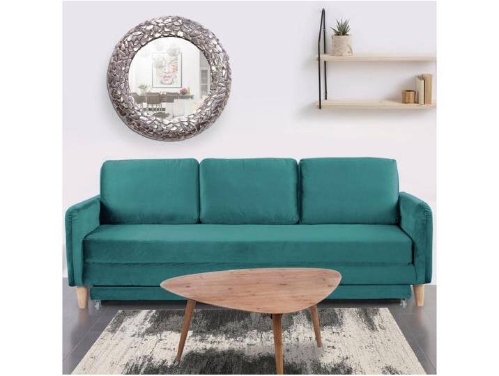 Schlafsofa aus Samt Zefli 210cm Grün Modern & Bequem von Kauf-Unique Marketplace