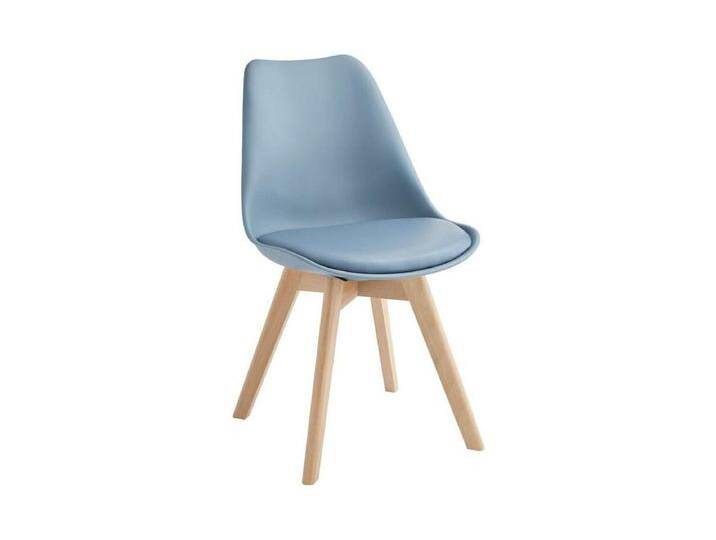 Carlotta - Blauer Polypropylen-Stuhl aus Öko-Leder, 4-tlg Carlotta - Blauer Polypropylen-Stuhl aus Öko-Leder, 4-tlg von Kauf-Unique Marketplace