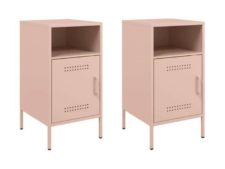 Channelview Nachttische 2 Stk. Rosa 36x39x68 cm Stahl von Kauf-Unique Marketplace