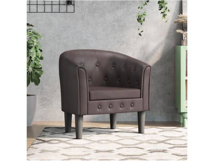 Clubsessel Braun Kunstleder von Kauf-Unique Marketplace