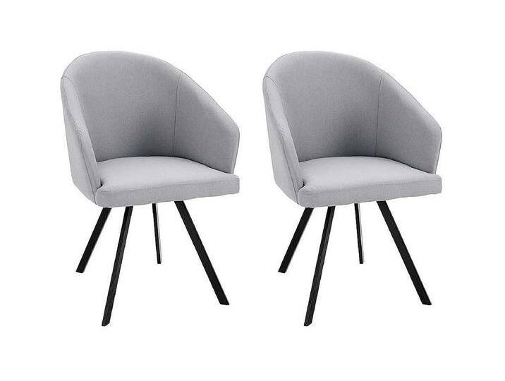 Cocktail Esszimmerstühle in Grau und Schwarz Armlehnen (2er Set) von Kauf-Unique Marketplace