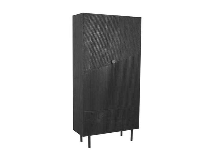 Cotia Aufbewahrungsschrank – Schwarz – Mangoholz – 200 cm von Kauf-Unique Marketplace