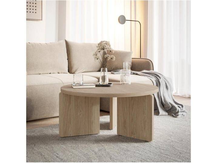 Couchtisch - 85 cm - Holzoptik Eiche - PREFFINES von Kauf-Unique Marketplace