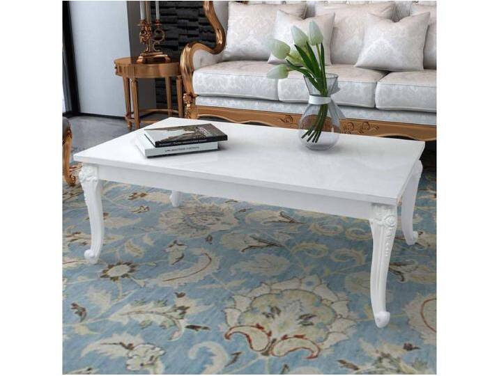 Couchtisch Beistelltisch 115×65×42 cm Hochglanz-Weiß -MN33297 von Kauf-Unique Marketplace