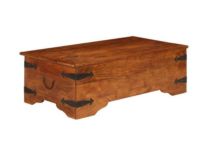 Couchtisch Massivholz mit Honigfarbenem Finish 110x55x35 cm von Kauf-Unique Marketplace