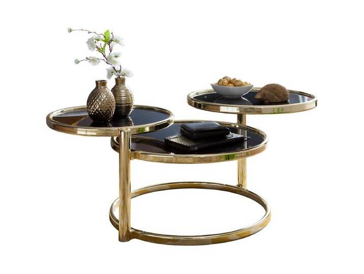 Couchtisch Metall Glas Beistelltisch Wohnzimmertisch Sofatisch 58cm Rund von Kauf-Unique Marketplace