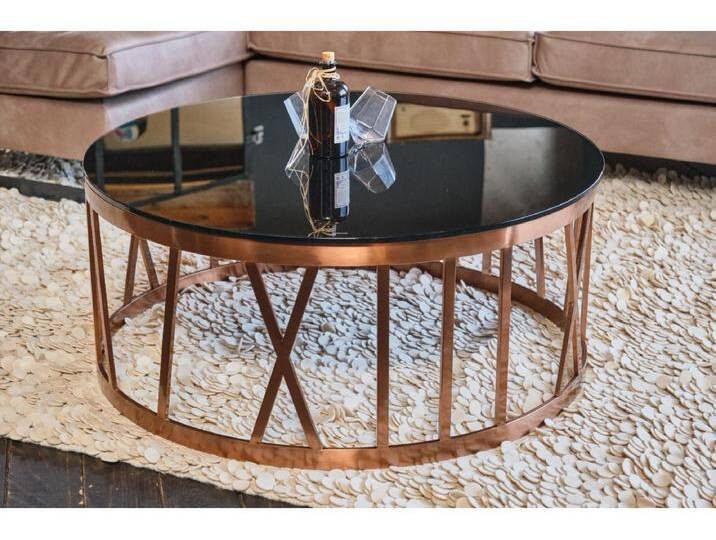 Couchtisch - Rosé Glas - 100 x 100 cm - MELLA Couchtisch - Rosé Glas - 100 x 100 cm - MELLA von Kauf-Unique Marketplace