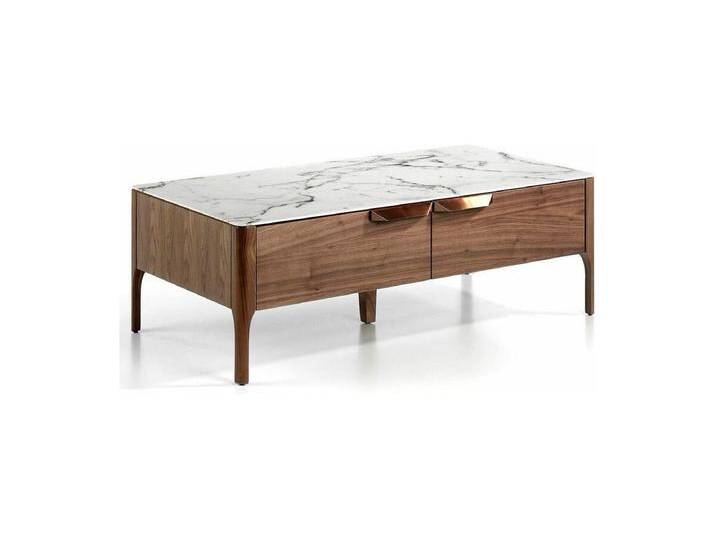 Couchtisch aus Nussbaum und Glas 2046 ANGEL CERDA von Kauf-Unique Marketplace