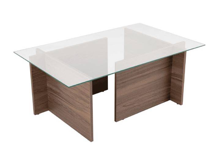 Couchtisch mit Glasplatte L105 cm - NOAH von Kauf-Unique Marketplace