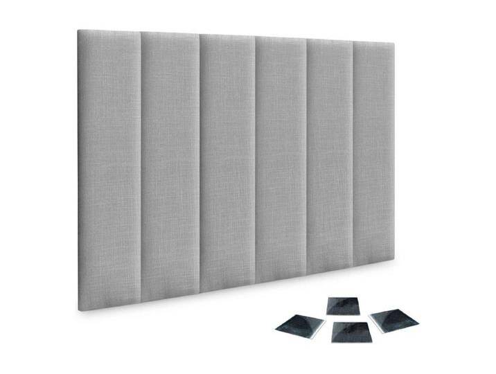 DHOME Set aus 1 mit Leinen gepolsterten selbstklebenden Paneel für Wände - Schallabsorbierend, Stoßschutz, Kopfteil-Dekoration (Hellgrau, 60x20cm, X6) von Kauf-Unique Marketplace
