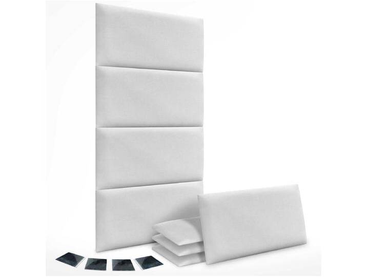 DHOME Set aus 8 Selbstklebende, gepolsterte Stoffpaneele für Wand, schallabsorbierend, stoßfest, Kopfteil (Beige, 50x30cm, x8) von Kauf-Unique Marketplace