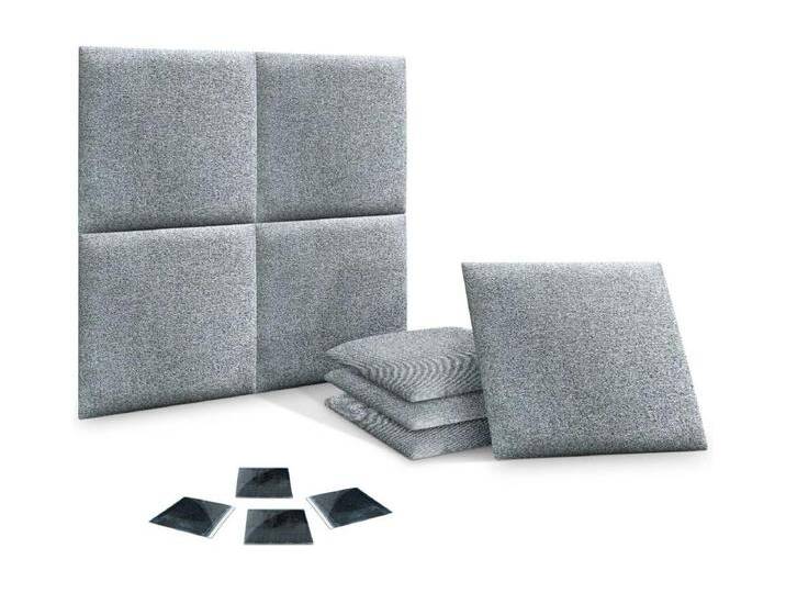DHOME Set aus 8 Selbstklebende, gepolsterte Stoffpaneele für Wand, schallabsorbierend, stoßfest, Kopfteil (Perlgrau, 50x50cm, x8) von Kauf-Unique Marketplace