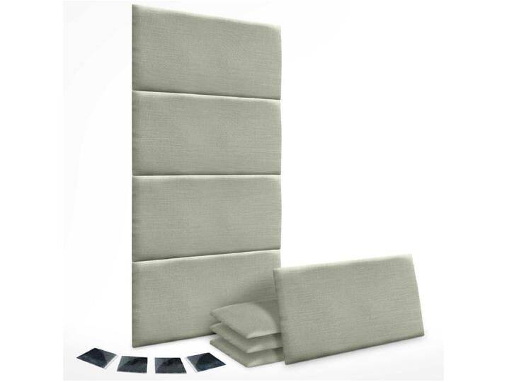 DHOME Set mit 8 gepolsterten Leinenpaneelen – Selbstklebende Wandpaneele, Akustikabsorber, Stoßschutz, Kopfteil (Grün, 60x40cm, x8) von Kauf-Unique Marketplace