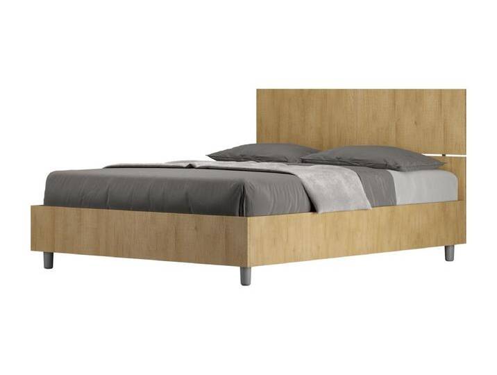 Demas Stauraumbett aus Eiche 140x200 mit geradem Kopfteil von Kauf-Unique Marketplace