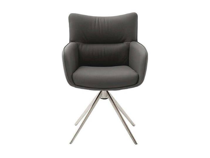 Design Armlehner drehbar aus Echtleder Edelstahl (2er Set) von Kauf-Unique Marketplace