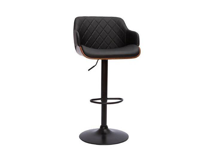 Design-Barhocker höhenverstellbar schwarz und dunkles Holz LUCIEN Design-Barhocker höhenverstellbar schwarz und dunkles Holz LUCIEN von Kauf-Unique Marketplace