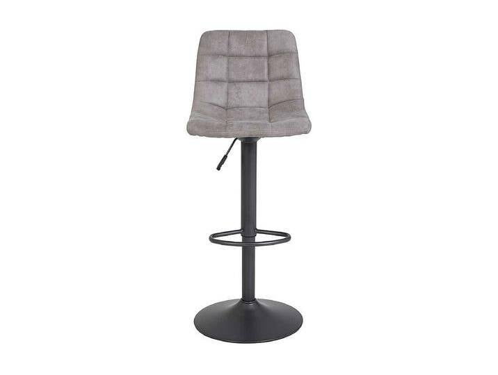 Design Barhocker in Grau Microfaser h�henverstellbar (2er Set) von Kauf-Unique Marketplace