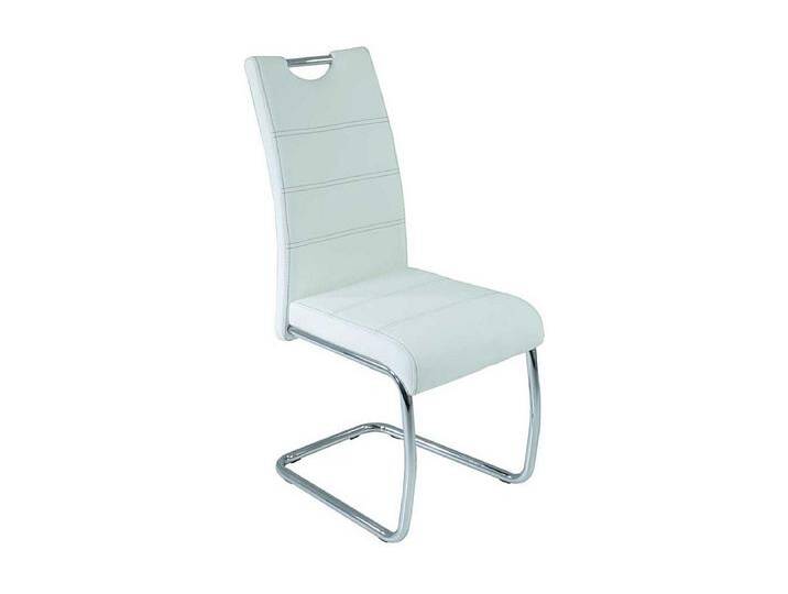 Design Küchenstuhl in Weiß Kunstleder Metall (Set) von Kauf-Unique Marketplace