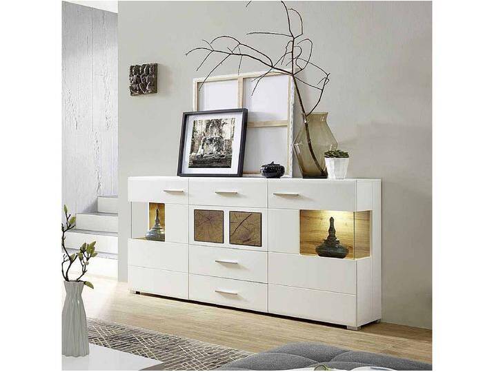 Design Sideboard in Weiß Holz Dekor LED Beleuchtung Design Sideboard in Weiß Holz Dekor LED Beleuchtung von Kauf-Unique Marketplace