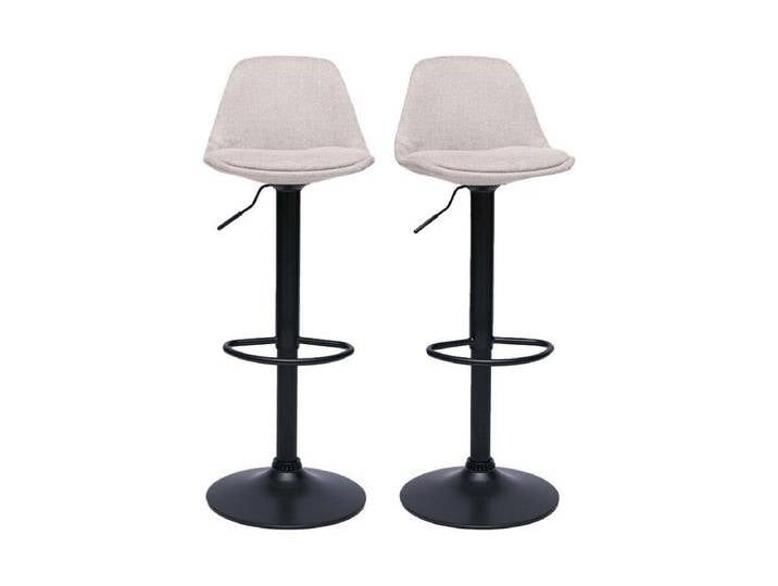 Designer-Barhocker aus beigem samtigem Stoff im 2er-Set STEEVY von Kauf-Unique Marketplace