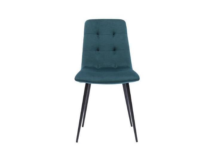 Designer-Stühle gepolstert aus petrolblauem Samt und schwarzem Metall 2er-Set ESCAPE von Kauf-Unique Marketplace