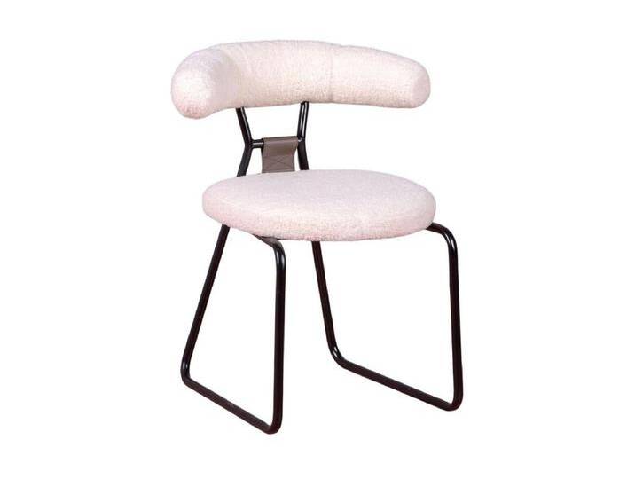 Designerstuhl mit Bouclé-Polsterung und lackierten Stahlbeinen - Oxford - Weiß Designerstuhl mit Bouclé-Polsterung und lackierten Stahlbeinen - Oxford - Weiß von Kauf-Unique Marketplace