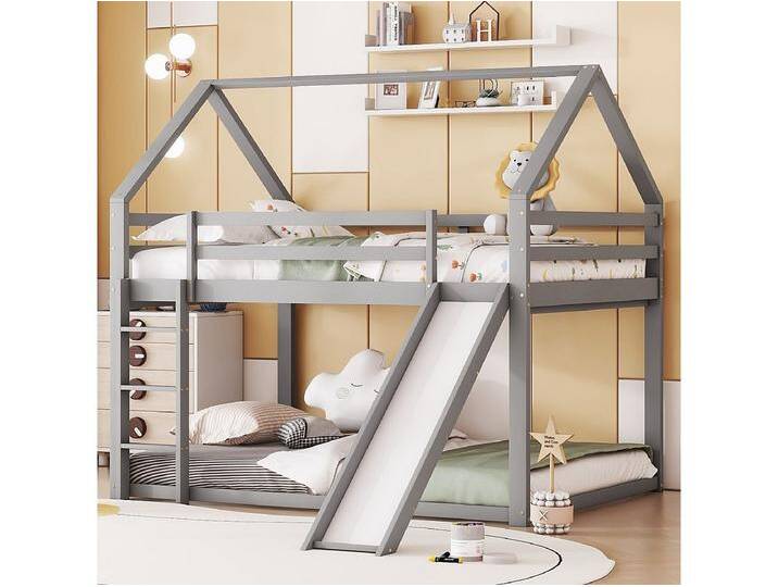 Doppelbett Kinderbett Hausbett Etagenbett mit Rutsche und Leiter Doppelbett Kinderbett Hausbett Etagenbett mit Rutsche und Leiter von Kauf-Unique Marketplace