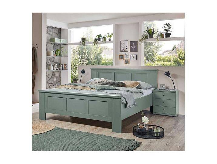 Doppelbett Überlänge in Graugrün modernen Landhausstil von Kauf-Unique Marketplace