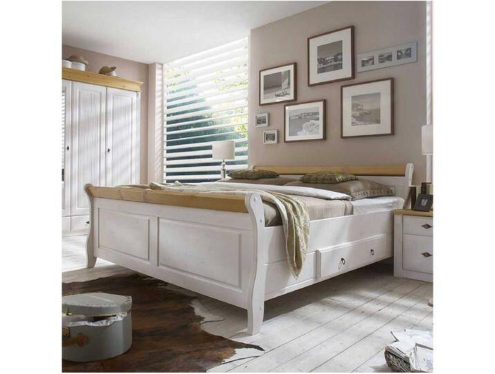 Doppelbett in Weiß Kiefer teilmassiv Doppelbett in Weiß Kiefer teilmassiv von Kauf-Unique Marketplace