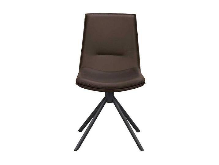 Drehbare Polsterstühle in Braun Echtleder modern (2er Set) von Kauf-Unique Marketplace