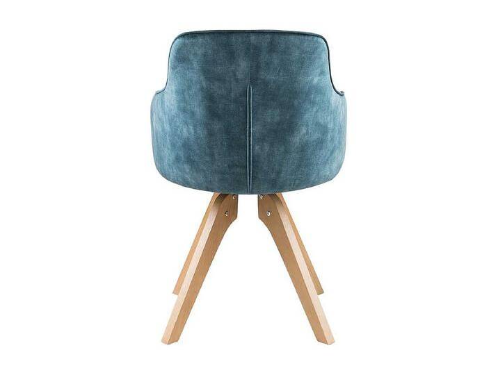 Drehbare Stühle in Petrol Velours Armlehnen (2er Set) von Kauf-Unique Marketplace