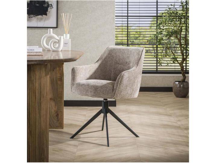 Drehbarer Sessel zum Ziehen – 2 Stück – satte Sandfarbe von Kauf-Unique Marketplace