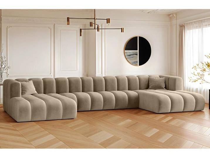 Ecksofa U-from Sofa Grand U XL modular stoff Salvador Dunkelbeige von Kauf-Unique Marketplace