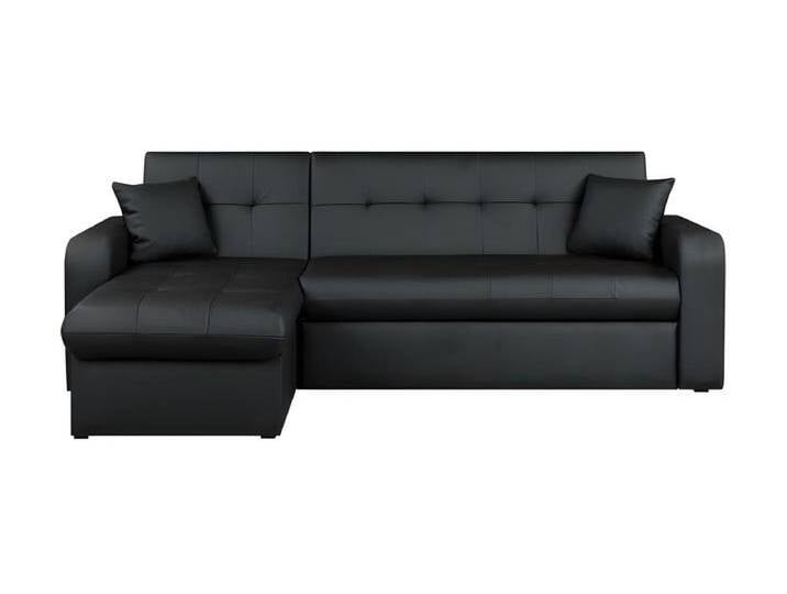 Ecksofa mit Stauraum 3-Sitzer - Schwarz Kunstleder - Zeitgenössischer Stil - L 235 x T 85 cm Ecksofa mit Stauraum 3-Sitzer - Schwarz Kunstleder - Zeitgenössischer Stil - L 235 x T 85 cm von Kauf-Unique Marketplace