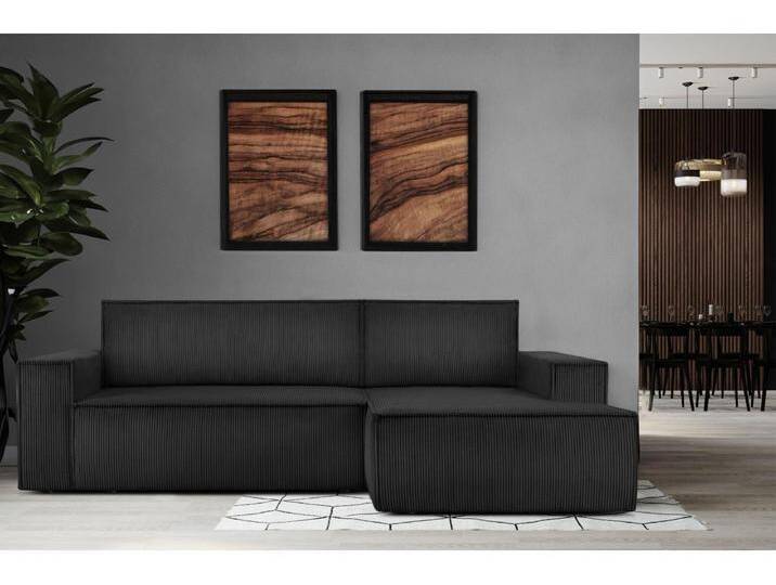 Ecksofa rechts - mit Schlaffunktion - in Pet Friendly Cord-Stoff - dunkelgrau - NAPI Ecksofa rechts - mit Schlaffunktion - in Pet Friendly Cord-Stoff - dunkelgrau - NAPI von Kauf-Unique Marketplace