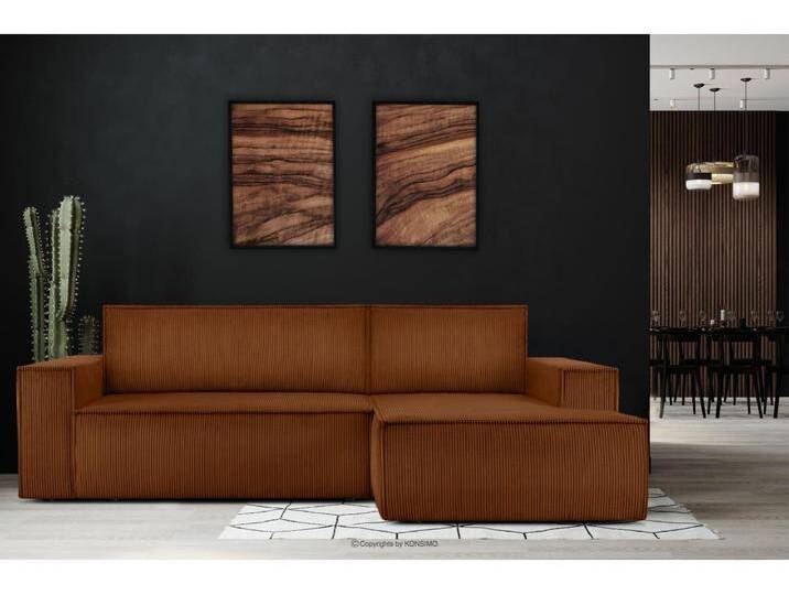 Ecksofa rechts - mit Schlaffunktion - in Pet Friendly Cord-Stoff - rot - NAPI Ecksofa rechts - mit Schlaffunktion - in Pet Friendly Cord-Stoff - rot - NAPI von Kauf-Unique Marketplace