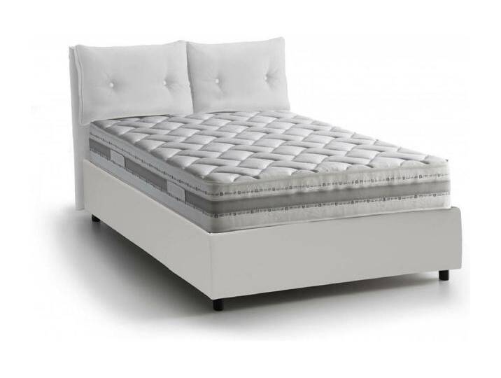 Einzelbett Dabasol, Containerbett mit Kunstlederbezug, 100% Made in Italy, Seitliche Öffnung, inklusive Matratze Cm 80x190, Weiß von Kauf-Unique Marketplace