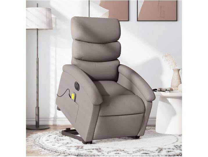 Elektrischer Massagesessel mit Aufstehhilfe Taupe Stoff von Kauf-Unique Marketplace