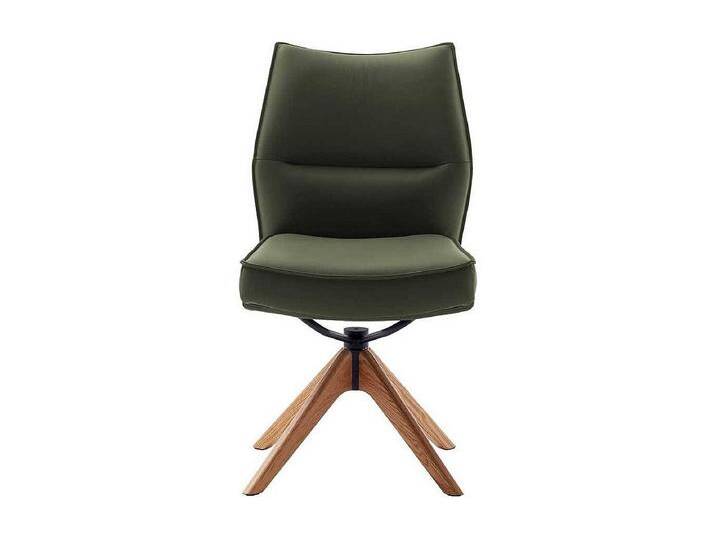 Essstuhl Küchenstuhl aus Echtleder und Eiche Massivholz (2er Set) von Kauf-Unique Marketplace