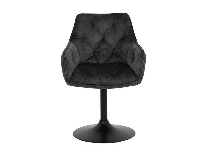 Esstisch Drehst�hle in Anthrazit und Schwarz aufwendigen Steppungen (2er Set) von Kauf-Unique Marketplace