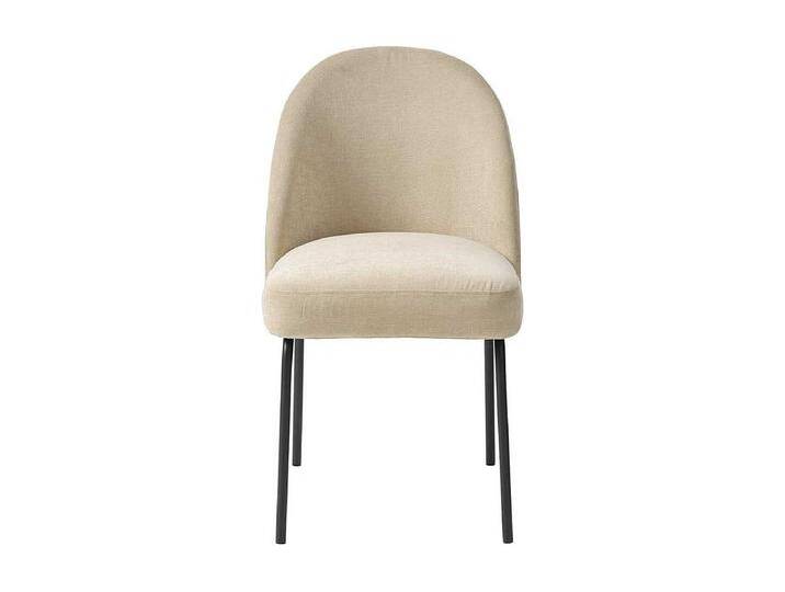 Esstisch St�hle Beige aus Chenillegewebe Metall (2er Set) von Kauf-Unique Marketplace