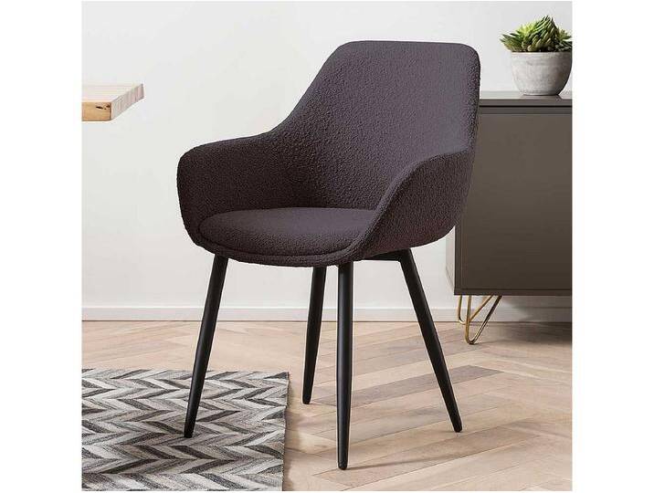 Esstisch St�hle Boucle modern in Anthrazit 64 cm breit (2er Set) von Kauf-Unique Marketplace
