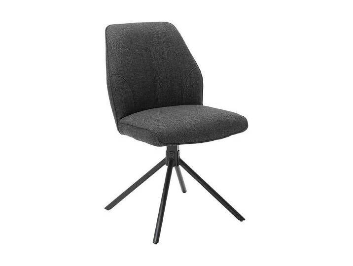 Esstisch St�hle in Anthrazit Webstoff drehbar (2er Set) von Kauf-Unique Marketplace