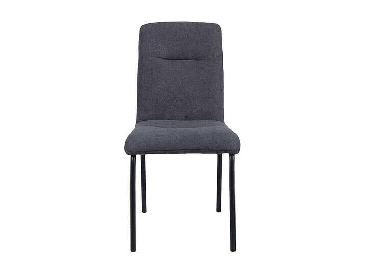 Esstisch St�hle in Dunkelgrau Webstoff Metallgestell (2er Set) von Kauf-Unique Marketplace