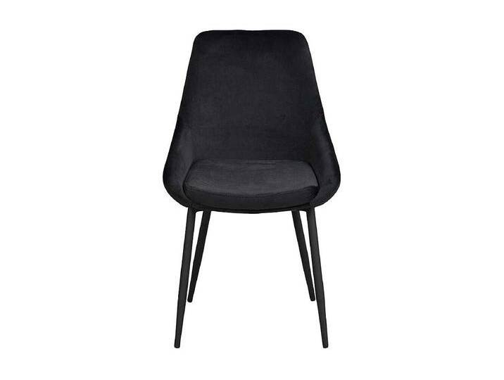 Esstisch St�hle in Schwarz Bezugsstoff aus Samt (2er Set) von Kauf-Unique Marketplace