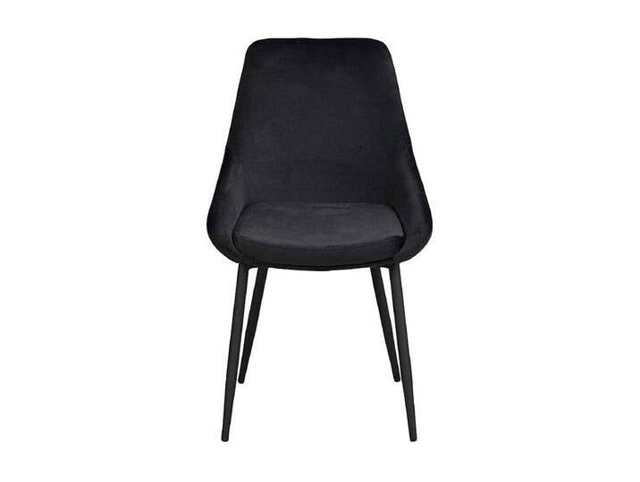 Esstisch St�hle in Schwarz Bezugsstoff aus Samt (2er Set) von Kauf-Unique Marketplace