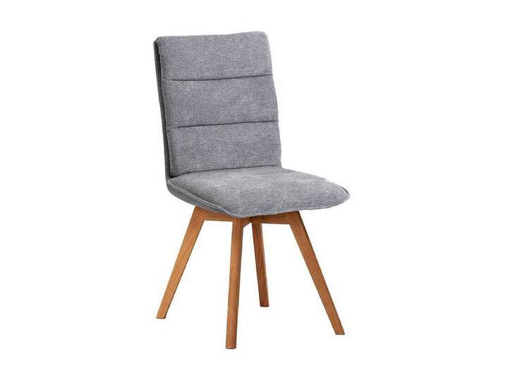 Esstischstuhl Polsterstuhl in Grau aus Flockstoff (2er Set) von Kauf-Unique Marketplace