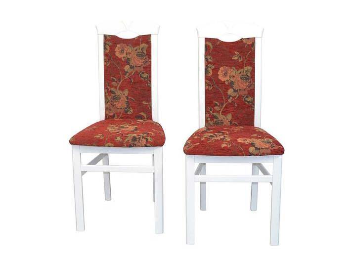 Esstischstuhl Set bunt mit Blumen Motiv hoher Lehne (2er Set) von Kauf-Unique Marketplace
