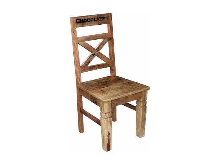 Esstischstuhl aus Mangobaum Massivholz Loft Design (2er Set) von Kauf-Unique Marketplace